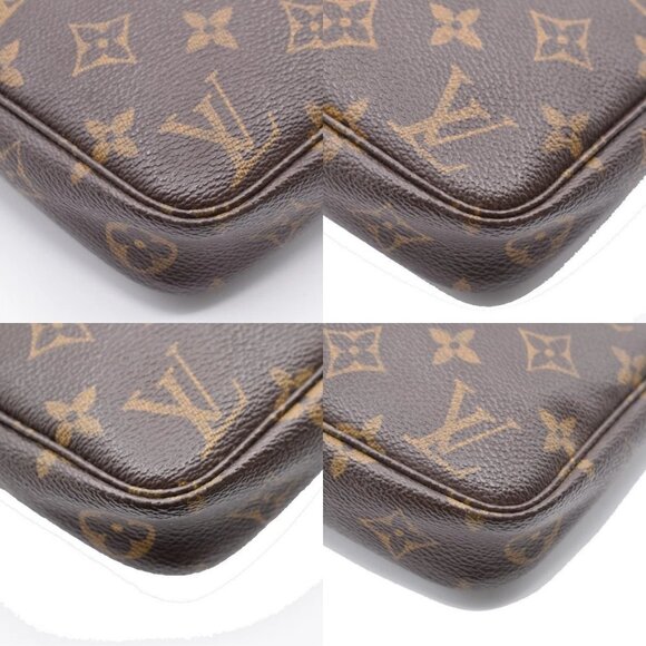 LOUIS VUITTON Pochette Accessoires Hand Bag Monogram Leather BN - Picture 11 of 14